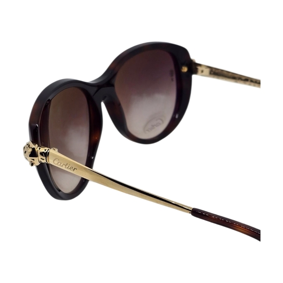 CARTIER Elegant Brown Sunglasses with Gold Accents - Picture 6 of 11